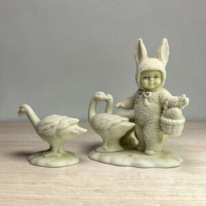 Dept 56 Snowbunnies Goosey Goosey & Gander Easter Village Figurines 1995